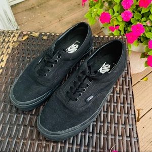 All black low-top VANS